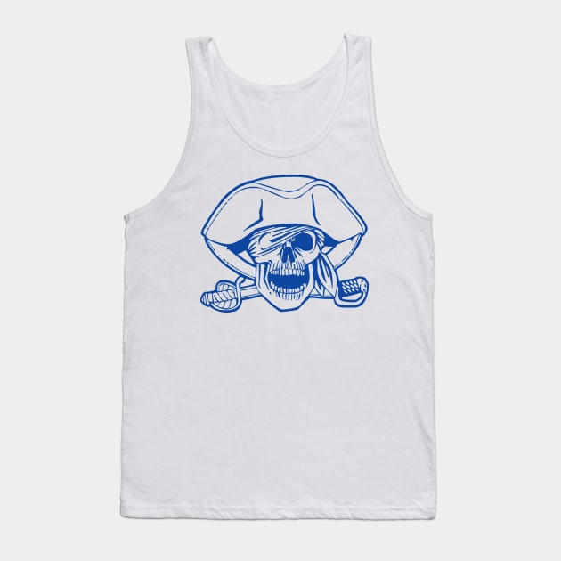 Skull & Crossblade - Nautical Pirate Chic Tank Top by Salaar Design Hub